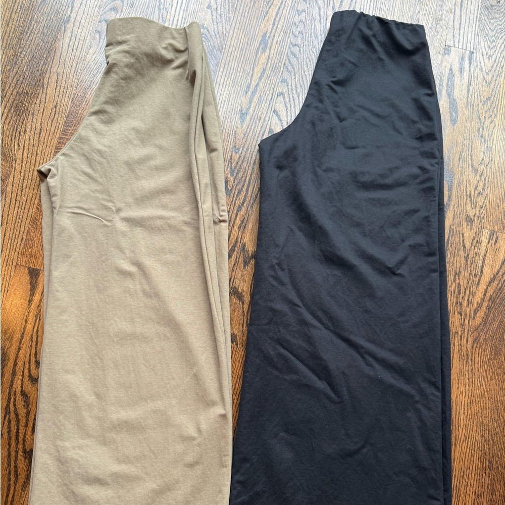 Two large Mango brand pants - Black & Olive(kaki)
